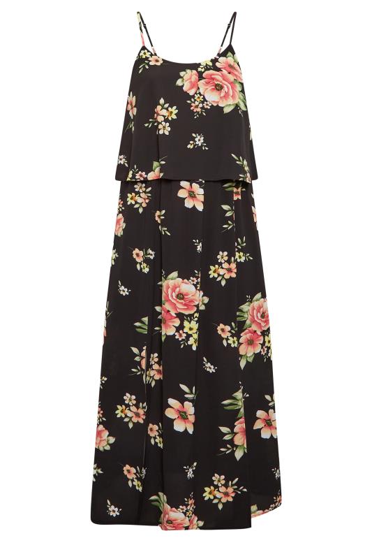 YOURS LONDON Curve Black Floral Overlay Maxi Dress | Yours Clothing 6