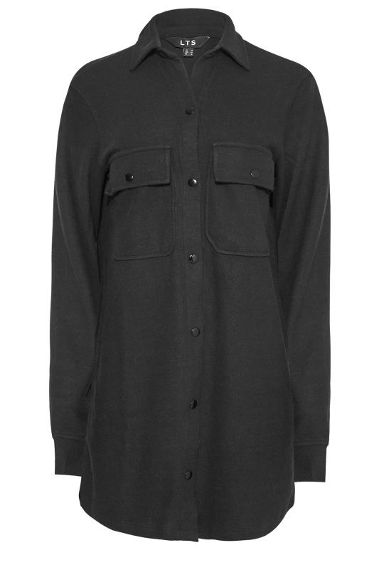 LTS Tall Black Soft Touch Shacket 6