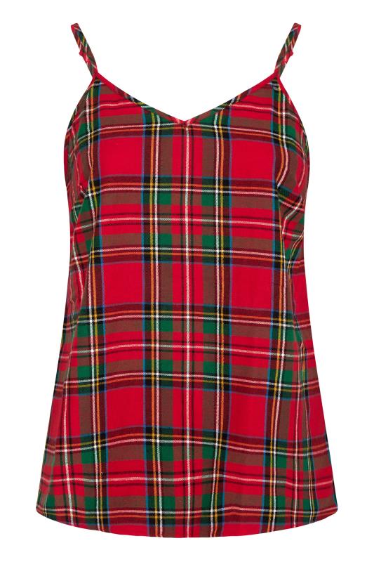 LIMITED COLLECTION Curve Red Tartan Check Pyjama Top 5