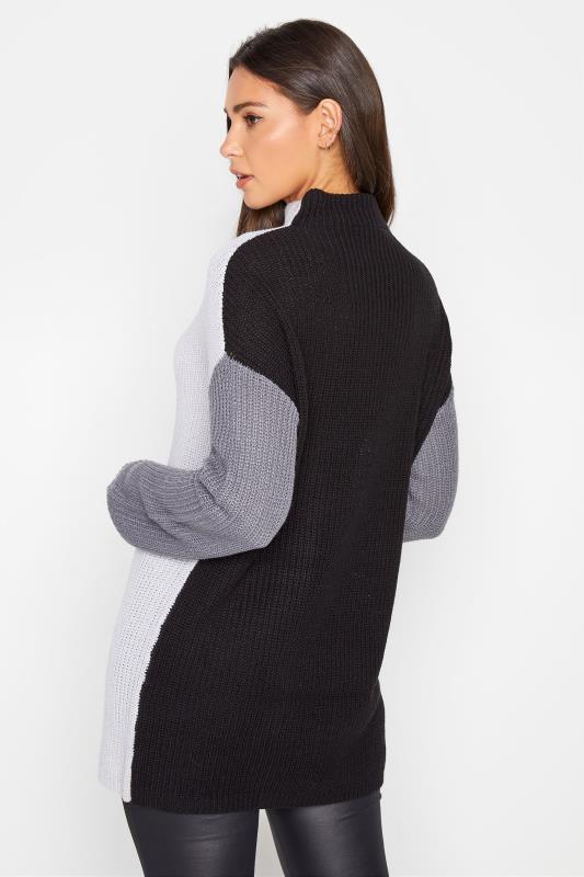 LTS Grey Colour Block Knitted Jumper_C.jpg