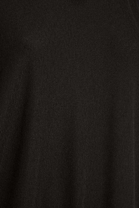 Curve Black Textured Polo T-Shirt 5