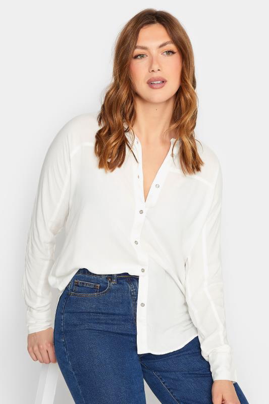 LTS Tall Women's White Long Sleeve Shirt | Long Tall Sally 1