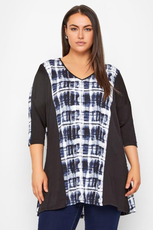 Evans Black Abstract Print Tunic Top 1