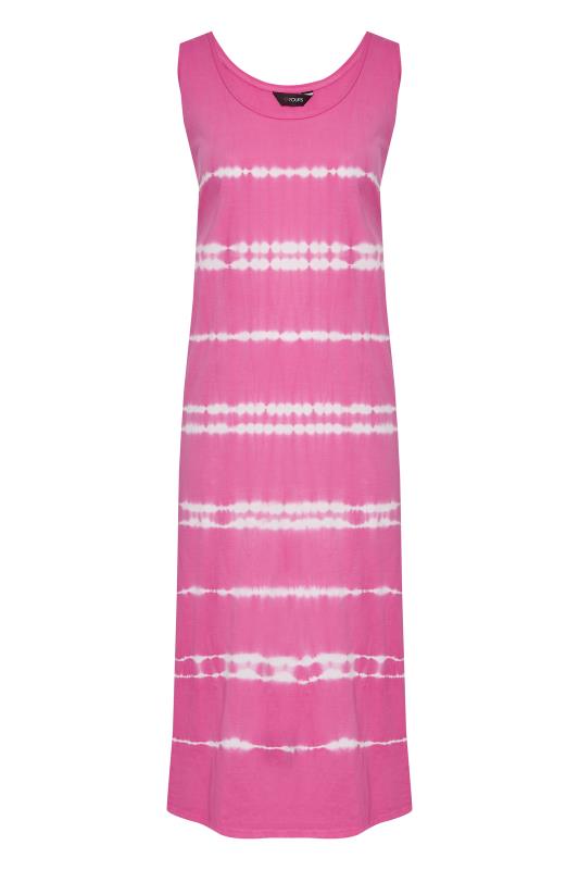 Plus Size Pink Tie Dye Maxi Dress | Yours Clothing 6