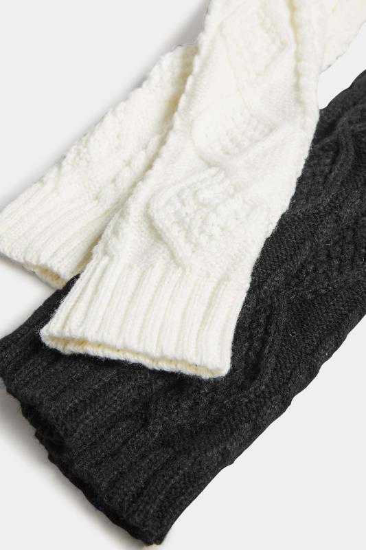 Cream Cable Knitted Hand Warmer Gloves | Yours Clothing 4