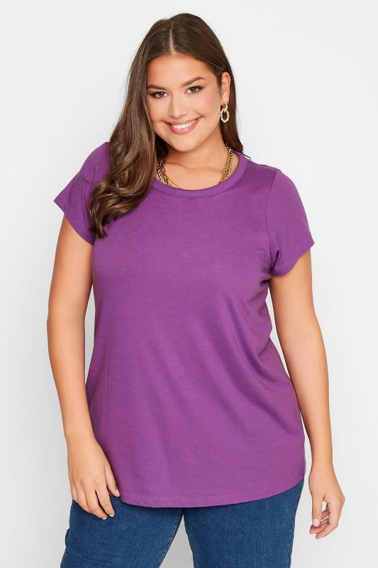 3 PACK Plus Size Purple & Pink T-Shirts | Yours Clothing 2