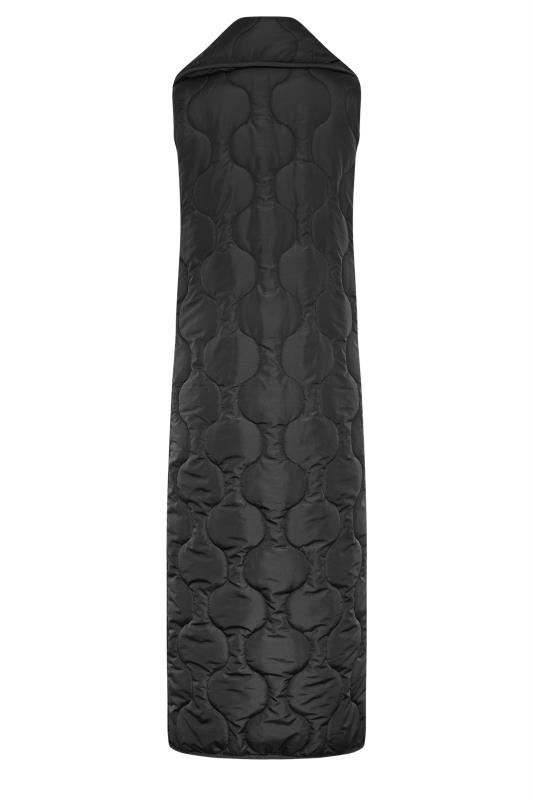 LTS Tall Black Funnel Neck Quilted Longline Gilet | Long Tall Sally 7