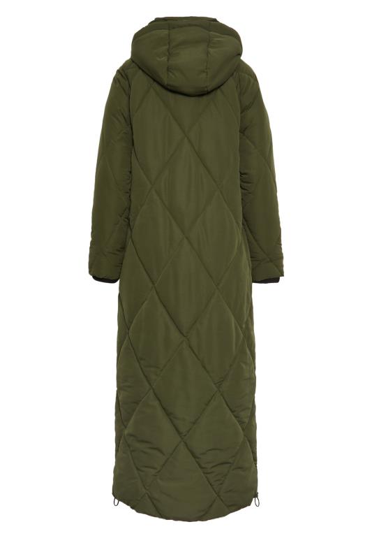 LTS Tall Women's Khaki Green Maxi Puffer Coat | Long Tall Sally 7