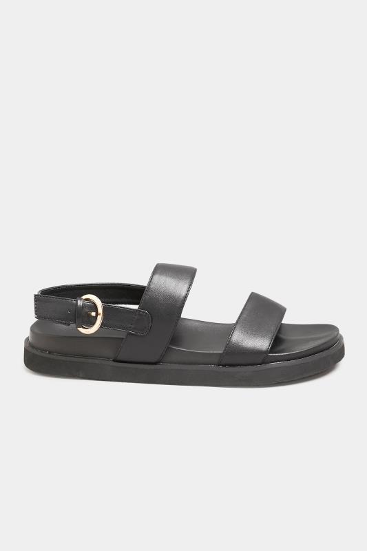LIMITED COLLECTION Black Double Strap Chunky Sandals In Extra Wide EEE Fit 3