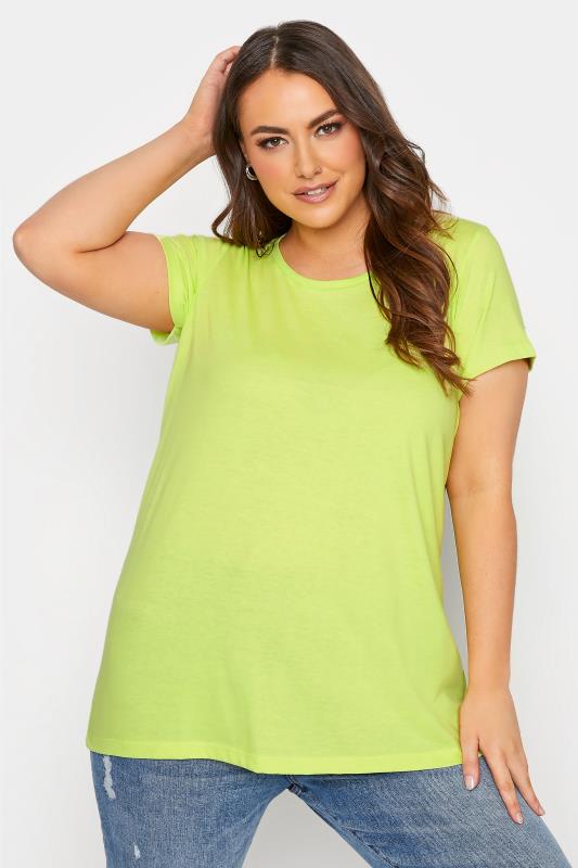Curve Lime Green Short Sleeve T-Shirt_A.jpg