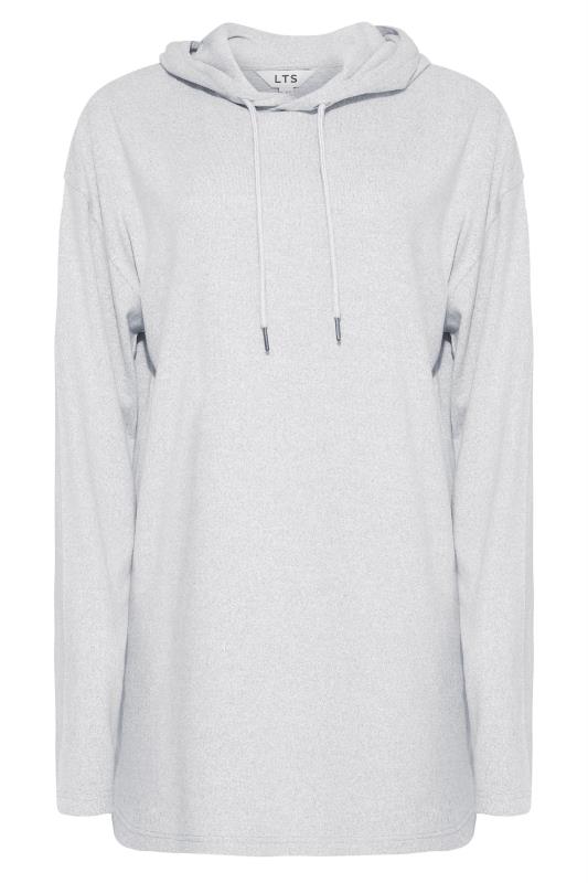 LTS Tall Grey Soft Touch Longline Hoodie 6