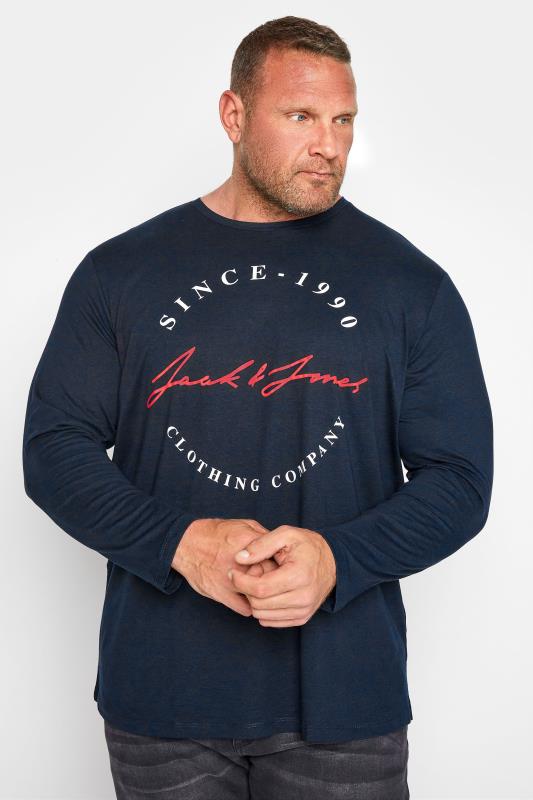 JACK & JONES Navy Herro Long Sleeve T-Shirt_M.jpg
