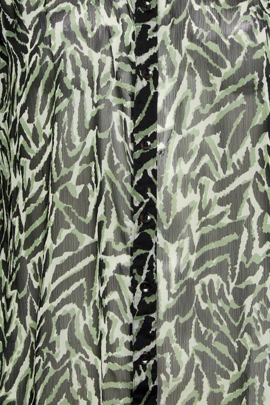 YOURS LONDON Plus Size Green Zebra Print Blouse | Yours Clothing 5