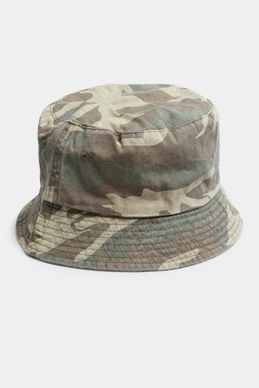BadRhino Khaki Green Camo Print Reversible Bucket Hat | BadRhino 2