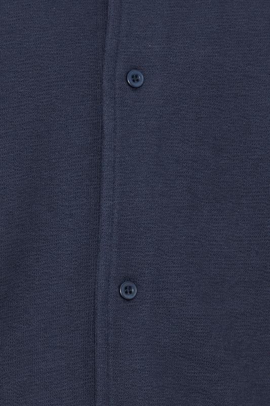 BadRhino Big & Tall Navy Blue Revere Slub Shirt | BadRhino 7