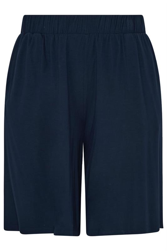 YOURS Plus Size Navy Blue Pull On Shorts | Yours Clothing 5