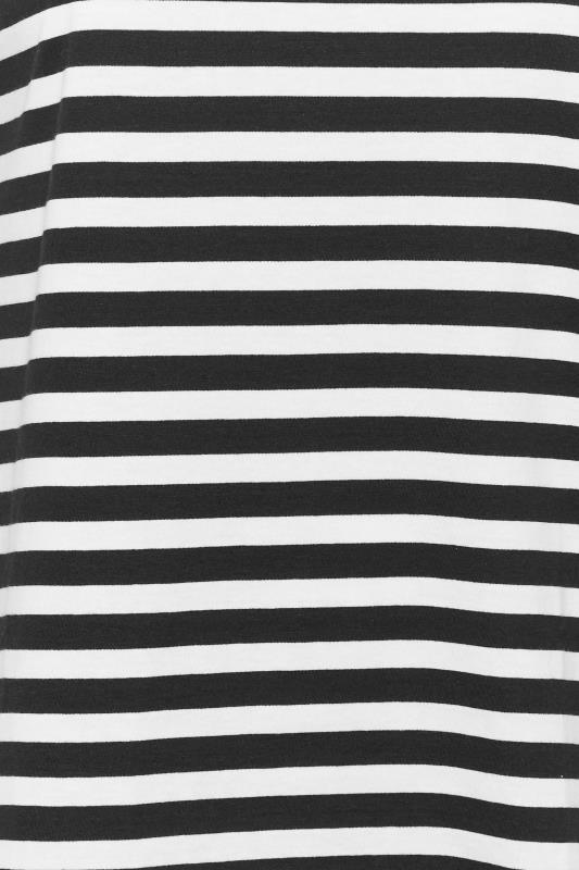 Plus Size Black & White Stripe Long Sleeve T-Shirt | Yours Clothing 4