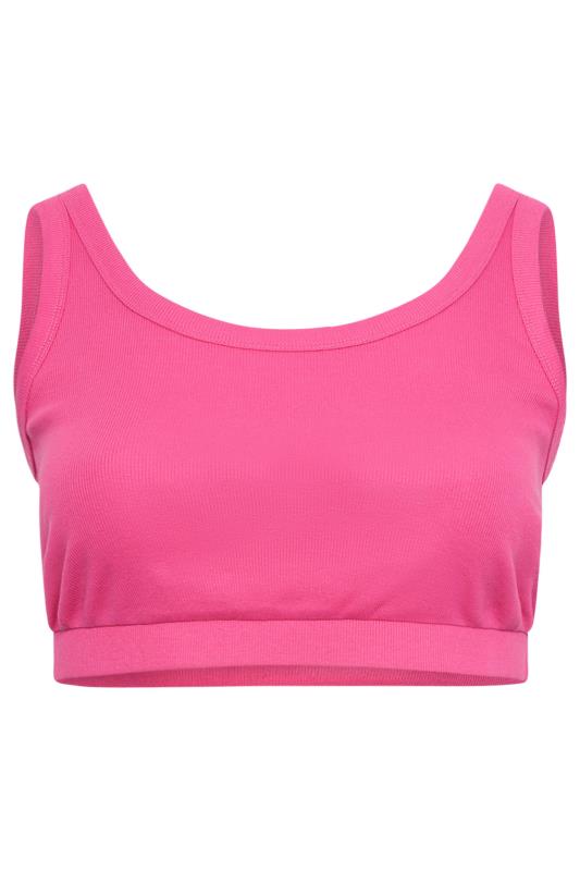 YOURS Plus Size Pink Crop Top | Yours Clothing 5