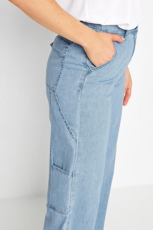 LTS Tall Women's Blue Carpenter Style Wide Leg Jeans | Long Tall Sally 4