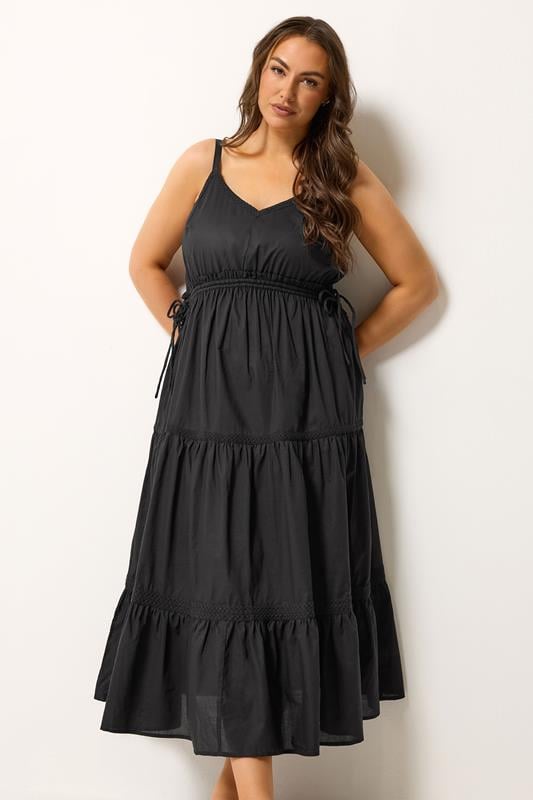  YOURS Curve Black Tiered Smock Dress