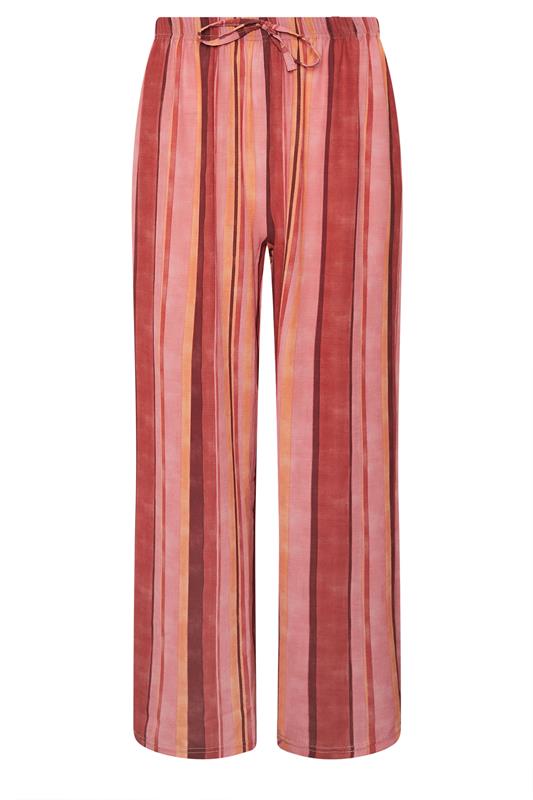 PixieGirl Petite Red Striped Wide Leg Trousers | PixieGirl 5