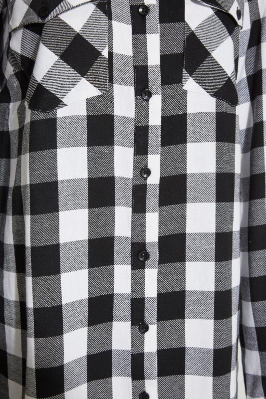 LTS Tall Black Check Longline Shirt 5