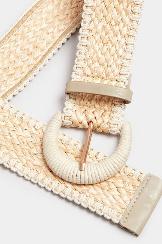 Natural Brown Raffia Belt | Yours Clothing 3