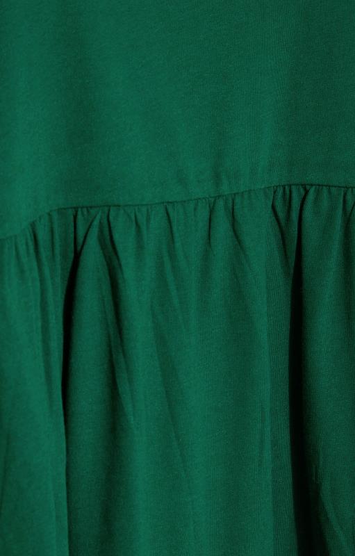 Curve Emerald Green Long Sleeve Peplum T-Shirt 5