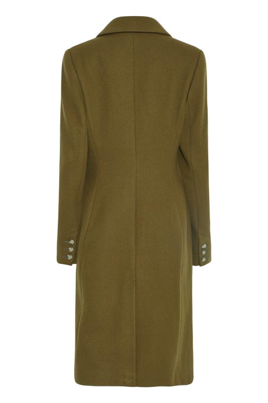 LTS Tall Women's Khaki Green Midi Formal Coat | Long Tall Sally 7