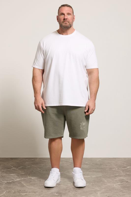 BadRhino Big & Tall Black Japanese Printed Jogger Shorts | BadRhino 1
