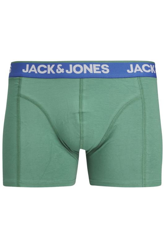 JACK & JONES Big & Tall 3 PACK Blue & Green Skull Print Trunks | BadRhino 8