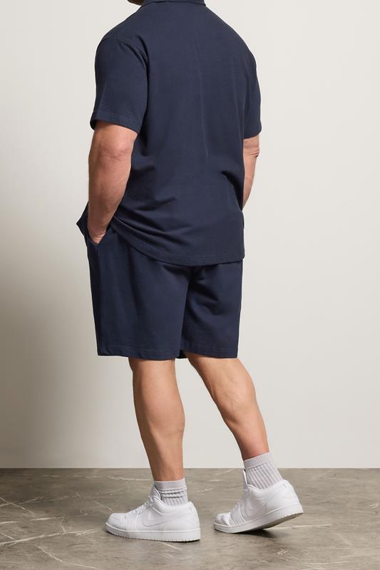 BadRhino Big & Tall Navy Blue Textured Shorts | BadRhino 2