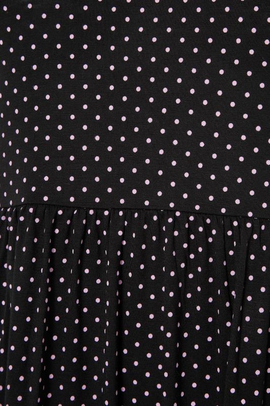 Plus Size LIMITED COLLECTION Black Polka Dot Smock Midaxi Dress | Yours Clothing 5