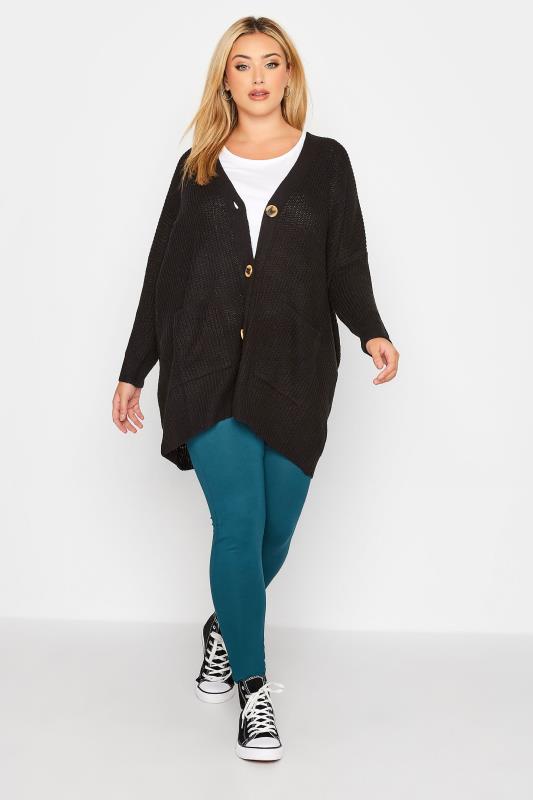 Plus Size Teal Blue Leggings | Yours Clothing 2