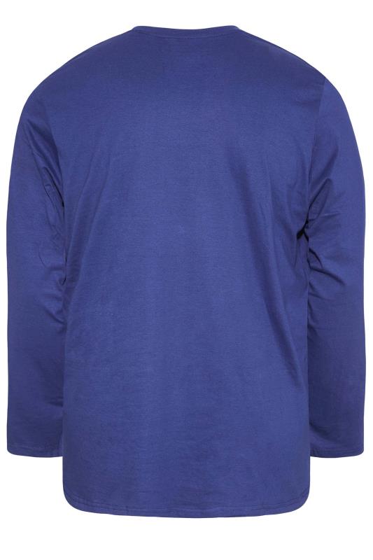 BadRhino Big & Tall Royal Blue Plain Long Sleeve T-Shirt 4