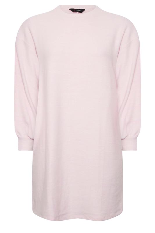YOURS Plus Size Light Pink Soft Touch Midi Dress | Yours Clothing 6