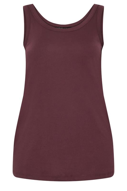 YOURS Plus Size Purple Basic Core Vest Top | Yours Clothing 5