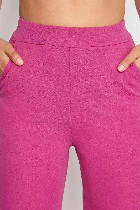 LTS Tall Women's Pink Scuba Wide Leg Trousers | Long Tall Sally 3