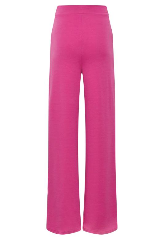 LTS Tall Pink Scuba Wide Leg Trousers 6