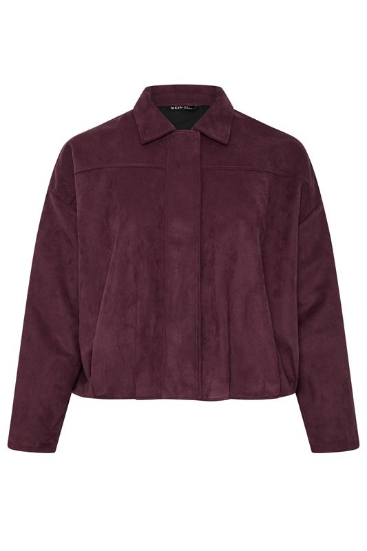  YOURS Curve Purple Faux Suede Jacket