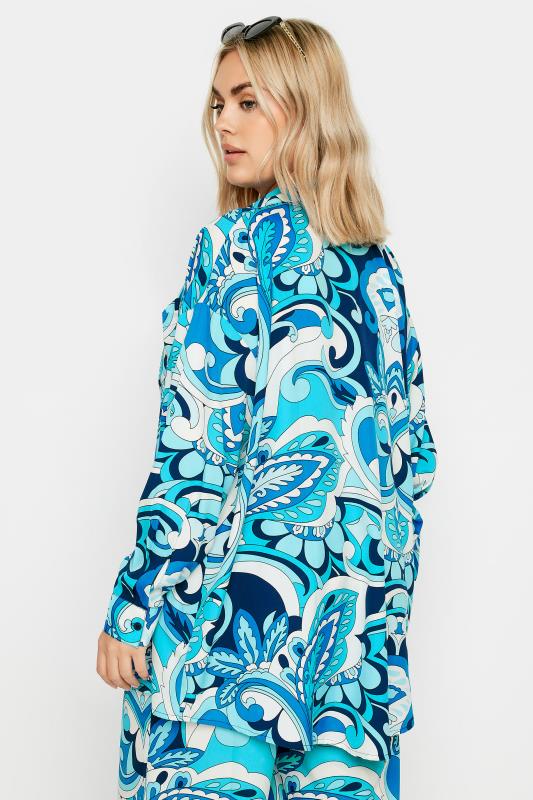LIMITED COLLECTION Plus Size Blue Abstract Print Boyfriend Shirt | Yours Clothing 4