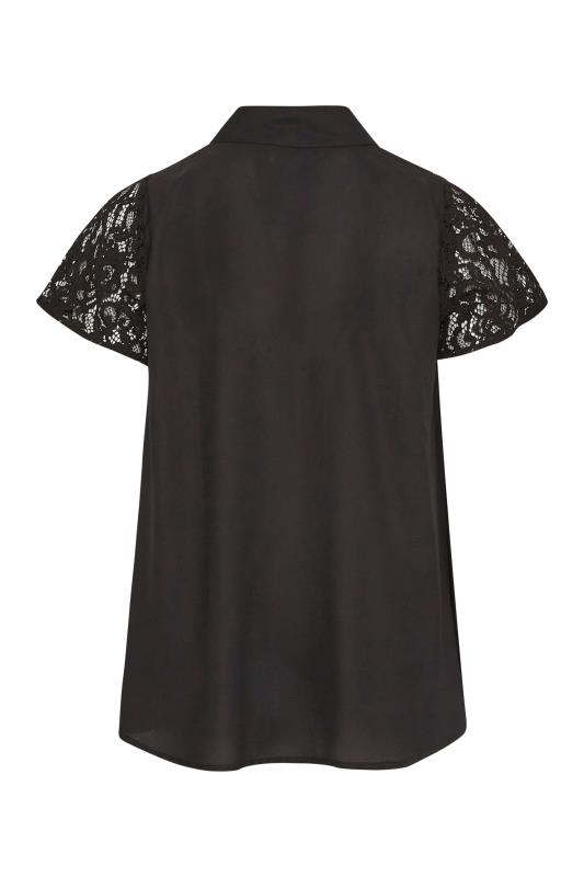 LIMITED COLLECTION Curve Black Lace Insert Blouse 7
