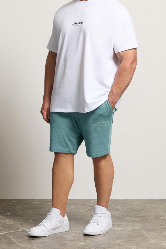  JACK & JONES Big & Tall pantalones cortos de chándal azul mineral