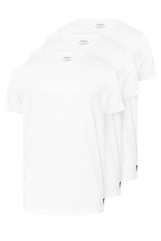 LYLE & SCOTT 3 Pack Plain White Lounge T-Shirts | BadRhino 2