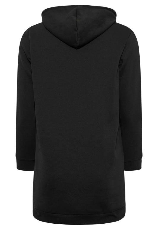 Plus Size Black 'Brooklyn New York' Slogan Hoodie Dress | Yours Clothing 7