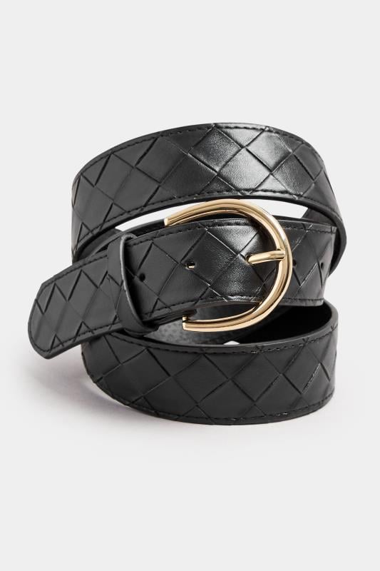 Black Weave Buckle Belt | Yours Clothing 2