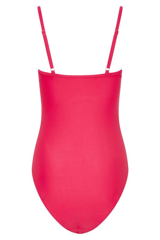 LTS Tall Women's Pink Ruffle Front Swimsuit | Long Tall Sally 6