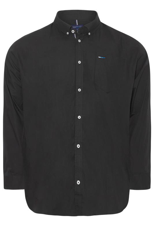 BadRhino Big & Tall Black Logo Poplin Long Sleeve Shirt | BadRhino 3