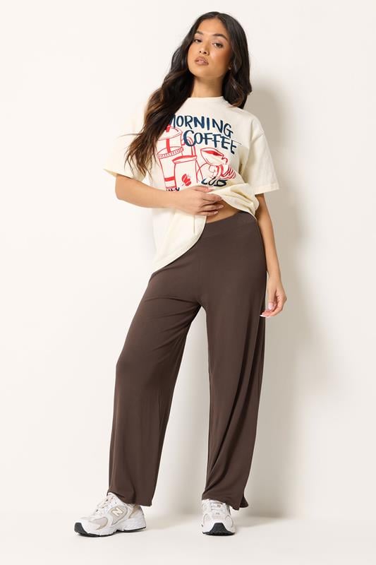  PixieGirl Petite – Hose in Schokobraun mit weitem Bein 