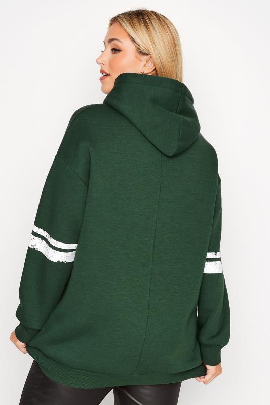 Plus Size Green 'California' Slogan Hoodie | Yours Clothing 3